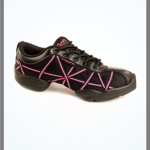 Capezio Web Dansneaker – Baskets De Danse Femme Respirantes, Semelle Fendue, Mesh Léger, Look Moderne Rose